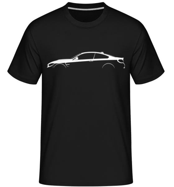 'BMW M4 Coupe F82' Silhouette -  Shirtinator Men's T-Shirt - Black - Front