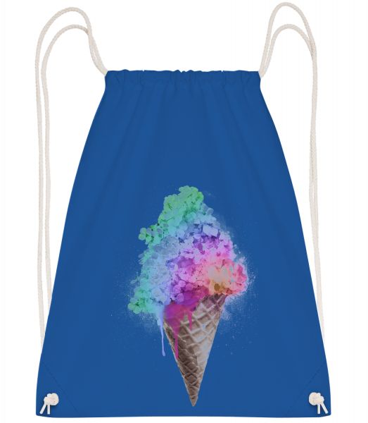 Rainbow Ice Cream - Drawstring Backpack - Royal blue - Vorn