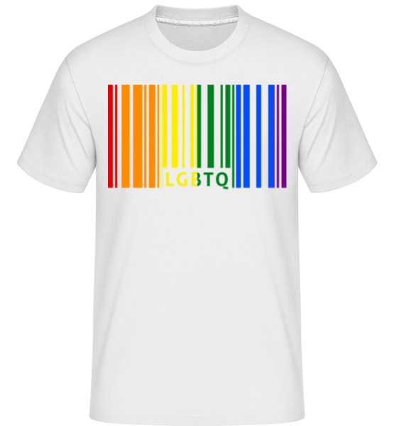 LGBTQ Barcode -  Shirtinator Men's T-Shirt - White - Front