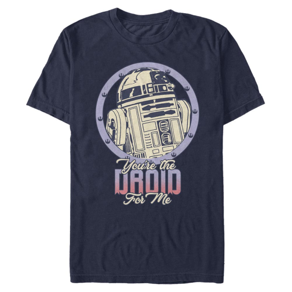Star Wars - R2-D2 Droid for Me - Valentine's Day - Men's T-Shirt - Navy - Front