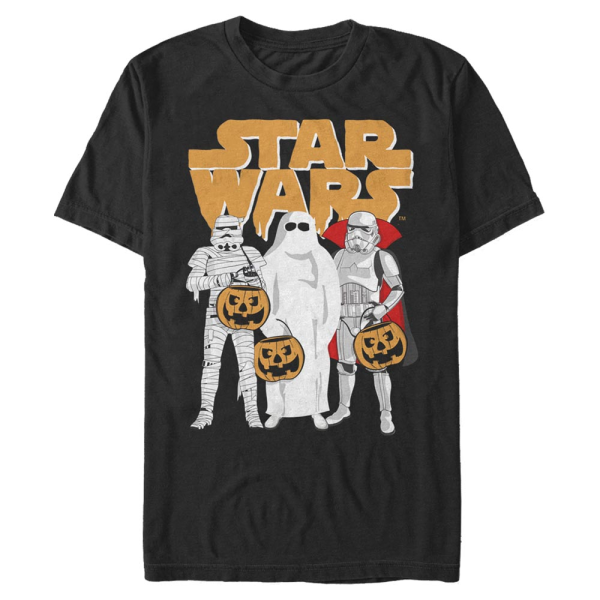Star Wars - Stormtrooper Trick or Treat - Halloween - Men's T-Shirt - Black - Front