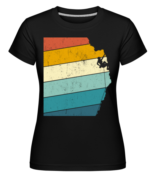Retro Climber Woman -  Shirtinator Women's T-Shirt - Black - Front