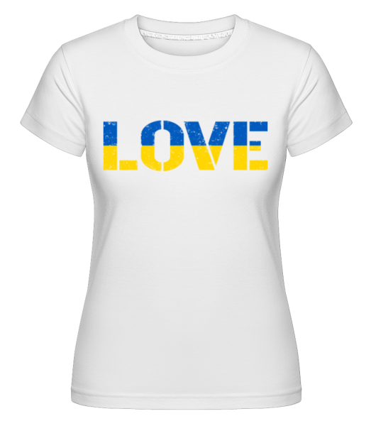 Love Ukraine -  Shirtinator Women's T-Shirt - White - Front