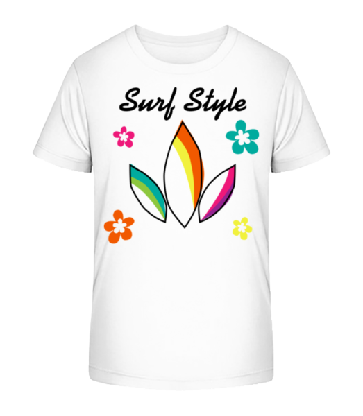 Surf Style Colourful - Kid's Bio T-Shirt Stanley Stella - White - Front