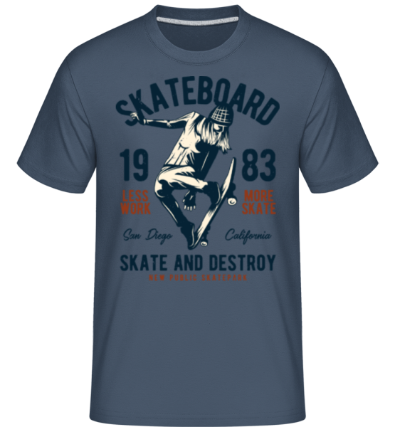 Skateboard 1983 -  Shirtinator Men's T-Shirt - Denim - Front