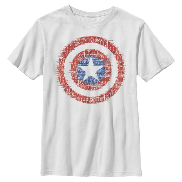 Marvel - Avengers - Captain America Super Soldier - Kids T-Shirt - White - Front