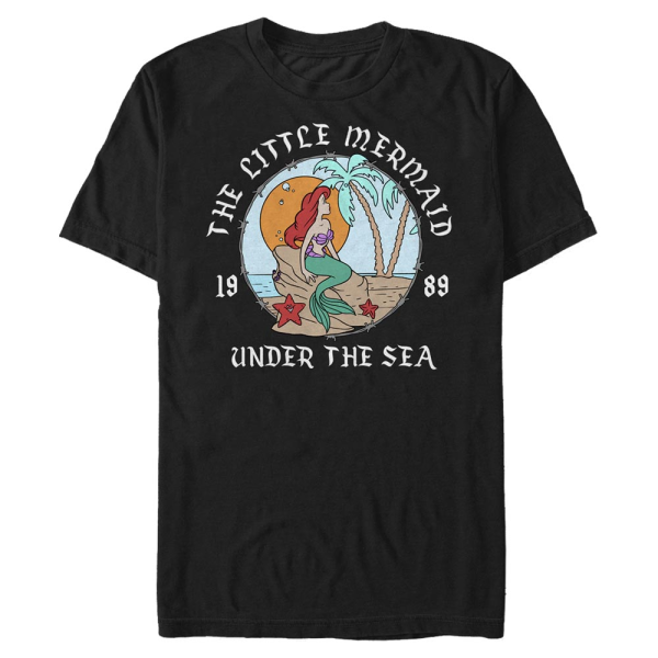 Disney - The Little Mermaid - Malá mořská víla Mermaid Beach_90.psd - Men's T-Shirt - Black - Front