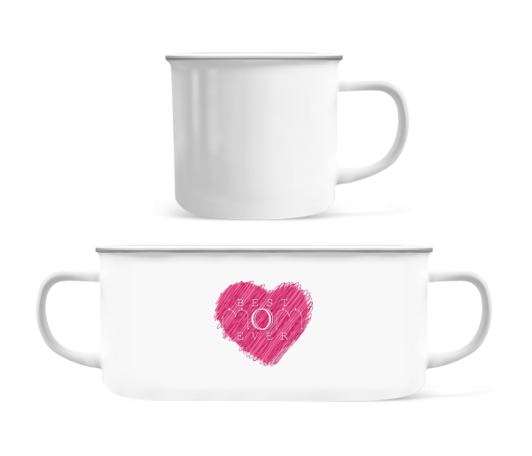 Best Mom Ever - Enamel-cup - White - Front