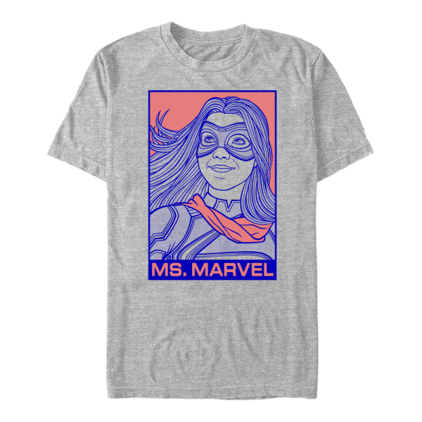 Marvel - Ms. Marvel - Ms. Marvel Pop Ms - Men's T-Shirt - Heather grey - Front