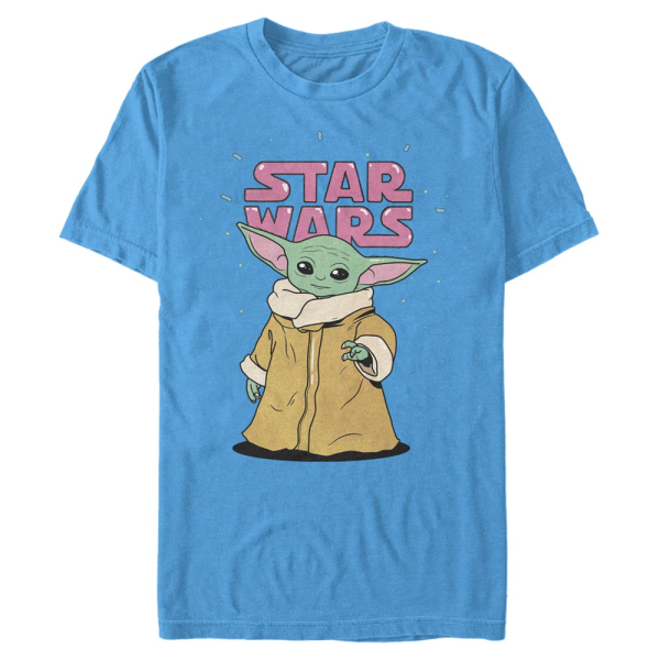 Star Wars - The Mandalorian - The Child Stance Logo - Men's T-Shirt - Azure - Front