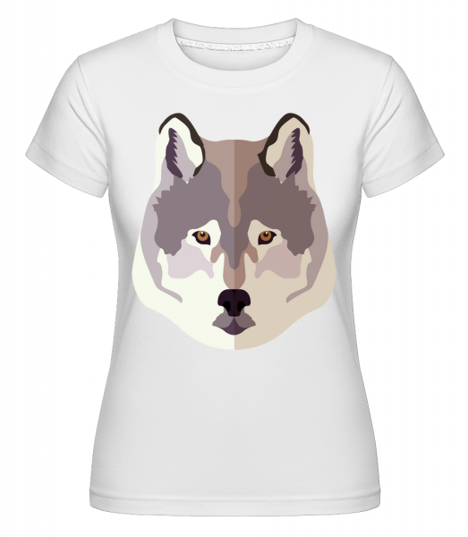 Wolf Comic Shadow -  Shirtinator Women's T-Shirt - White - Vorn