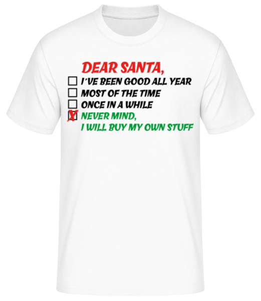 Dear Santa - Men's Basic T-Shirt - White - Front