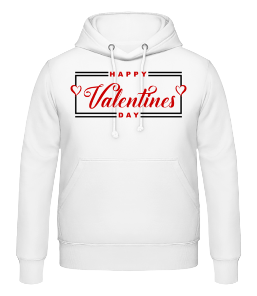 Happy Valentines Day - Men's Hoodie - White - Front