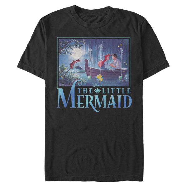 Disney - The Little Mermaid - Ariel & Eric Little Mermaid Title - Men's T-Shirt - Black - Front