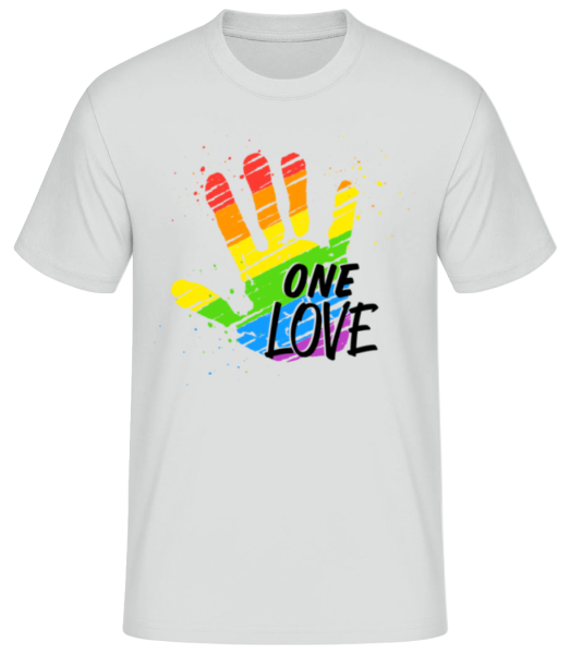 One Love Handprint - Men's Basic T-Shirt - Heather grey - Front