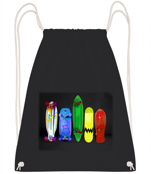 Crazy Boards - Drawstring Backpack - Black - Vorn