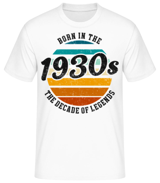 1930 The Decade Of Legends - Men's Basic T-Shirt - White - Front