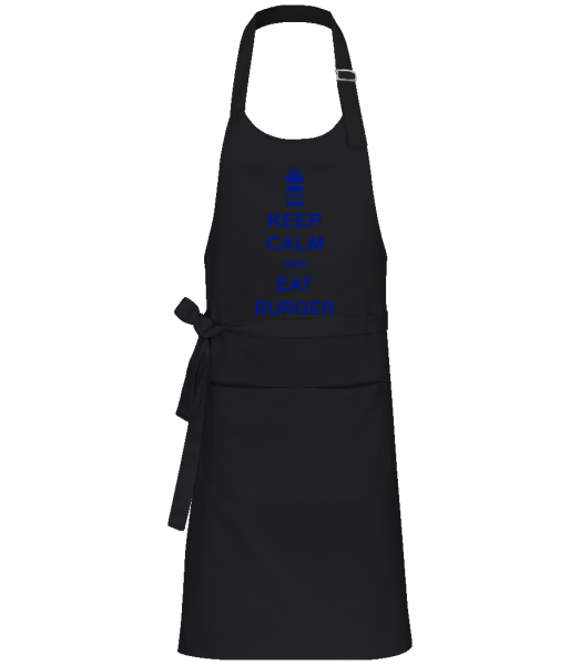 Keep Calm And Eat Burger - Professional Apron - Black - Front