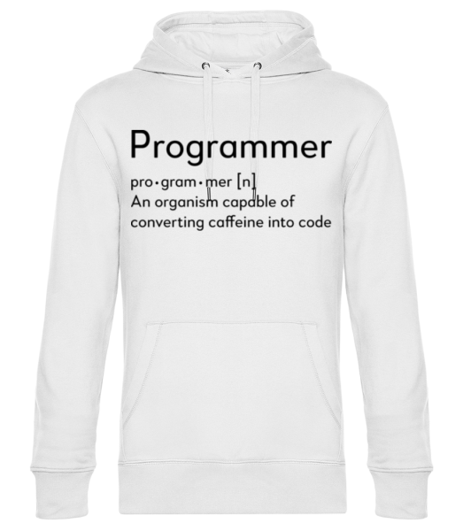 Programmer Definition - Unisex Premium Hoodie - White - Front