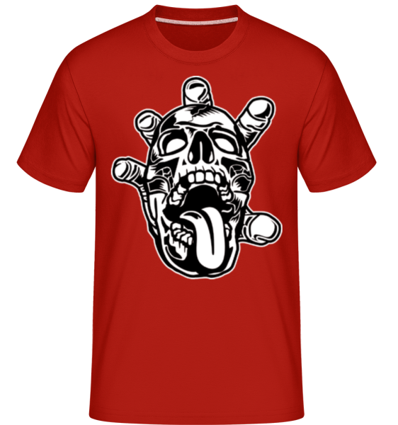 Skull Hand -  Shirtinator Men's T-Shirt - Red - Front