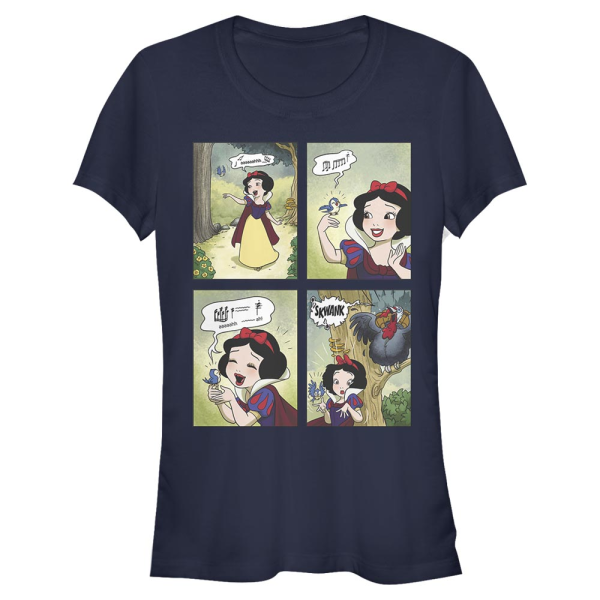 Disney - Snow White - Snow White Signing Snow - Women's T-Shirt - Navy - Front