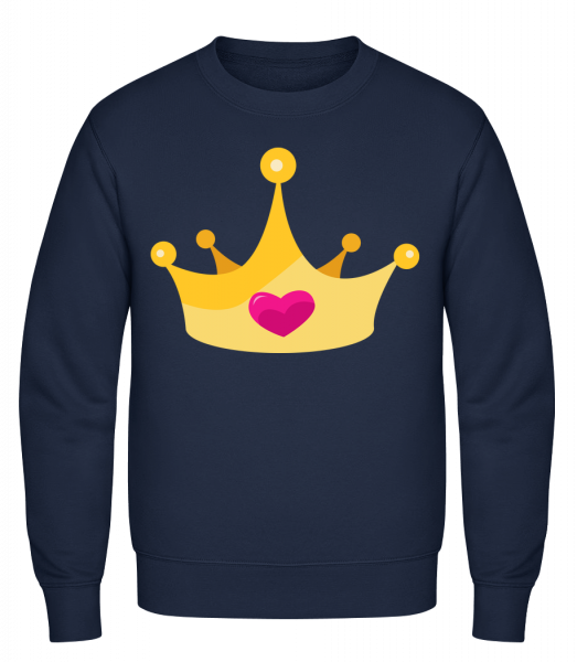 Princess Crown Yellow - Classic Set-In Sweatshirt - Navy - Vorn