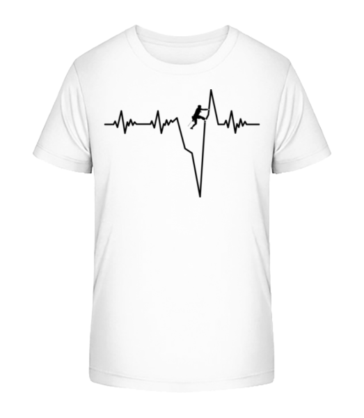 Bouldering Heartbeat - Kid's Bio T-Shirt Stanley Stella - White - Front