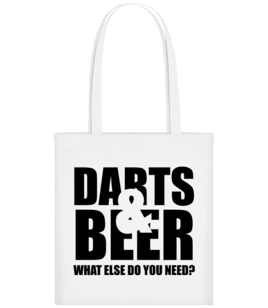 Darts And Beer - Tote Bag - White - Front