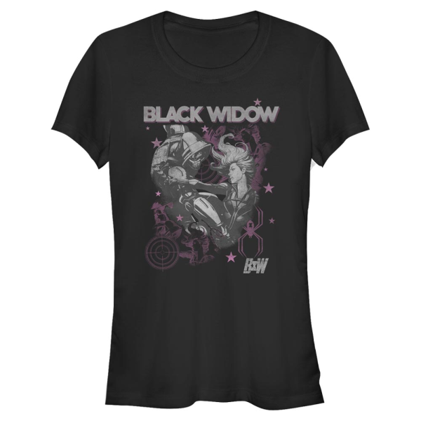 Marvel - Black Widow - Black Widow BW Poster - Women's T-Shirt - Black - Front