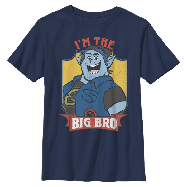 Pixar - Onward - Barley Big Bro - Kids T-Shirt - Navy - Front