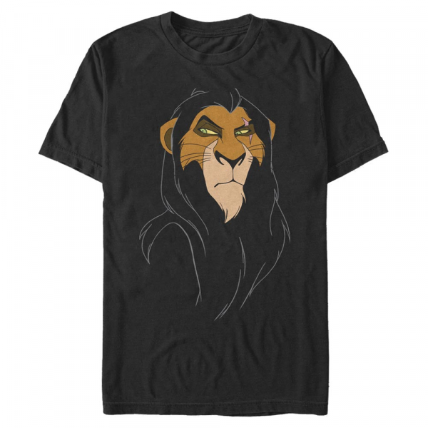 Disney - The Lion King - Scar Big Face - Men's T-Shirt - Black - Front