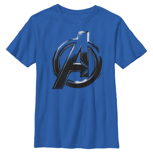 Marvel - Avengers - Avengers Logo Sketch - Kids T-Shirt - Royal blue - Front