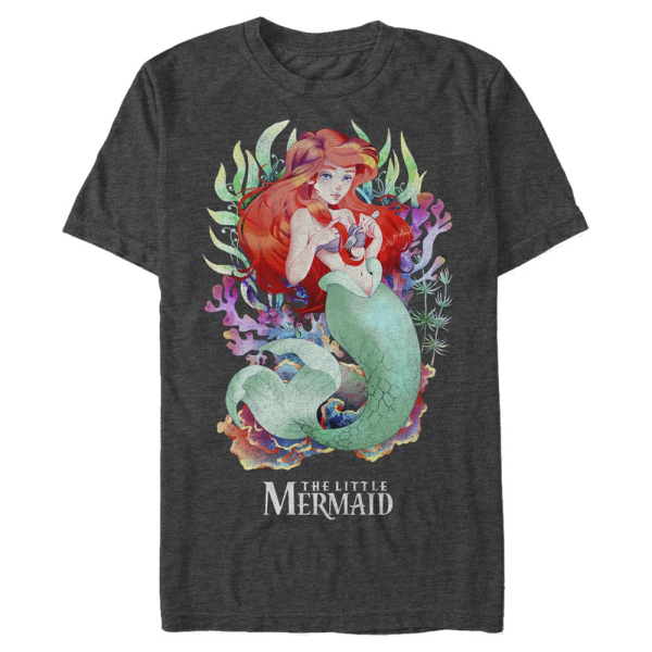 Disney - The Little Mermaid - Malá mořská víla Anime - Men's T-Shirt - Heather anthracite - Front