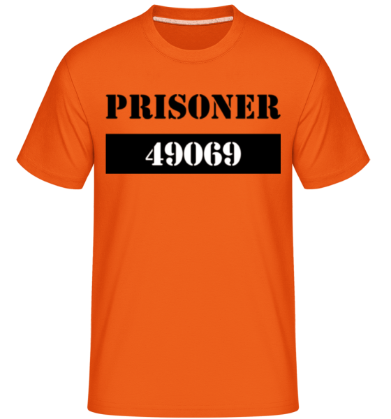 Prisoner -  Shirtinator Men's T-Shirt - Orange - Front