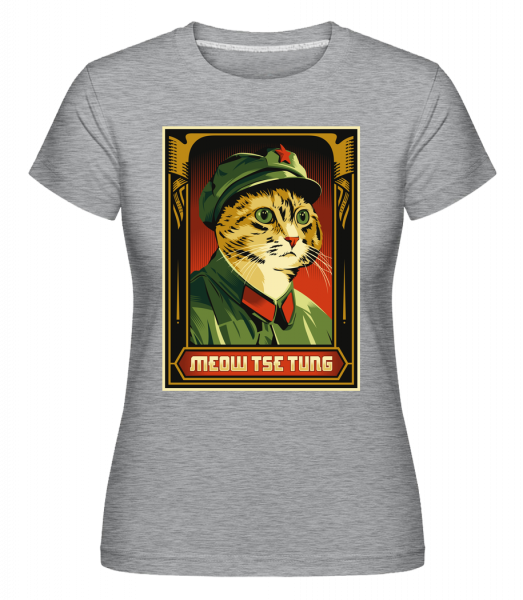 Meow Tse Tung -  Shirtinator Women's T-Shirt - Heather grey - Vorn