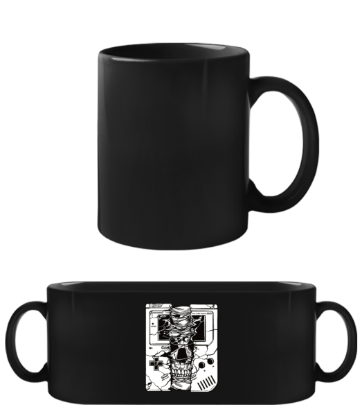 Gameboy Skull - Black Mug - Black - Front
