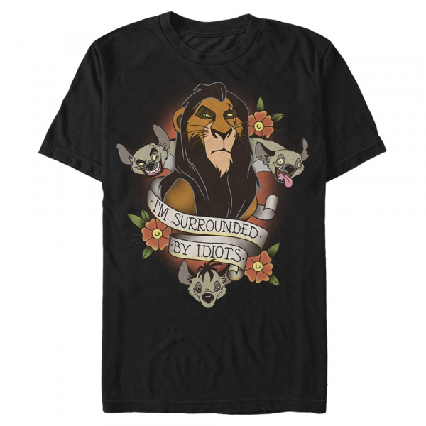 Disney - The Lion King - Skupina Surrounded - Men's T-Shirt - Black - Front