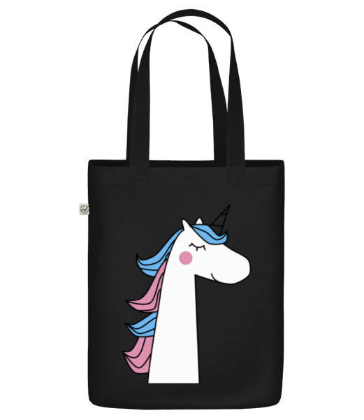 Cute Unicorn - Organic tote bag - Black - Front