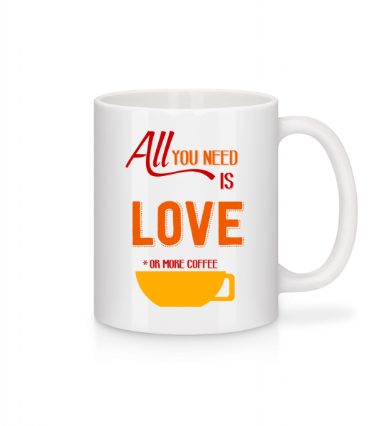 Love Or More Coffee - Mug - White - Vorn