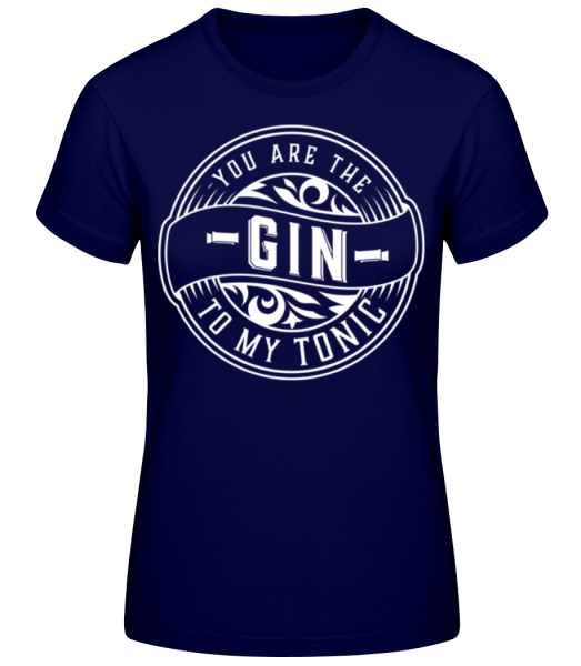 Gin To My Tonic - Women's Basic T-Shirt - Navy - Front