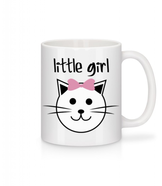 Little Girl - Cat - Mug - White - Front