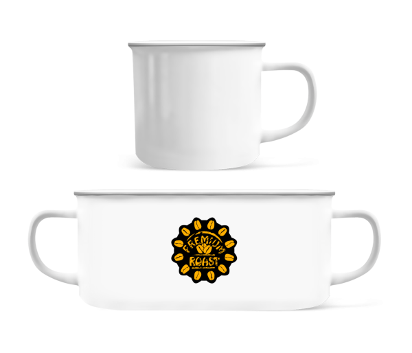 Premium Roast Coffee - Enamel-cup - White - Front