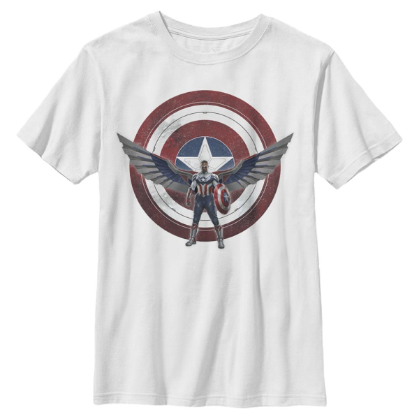 Marvel - The Falcon and the Winter Soldier - Captain America Wield The Shield - Kids T-Shirt - White - Front