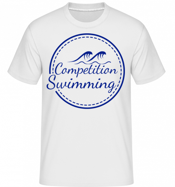 Competition Swimming -  Shirtinator Men's T-Shirt - White - Vorn