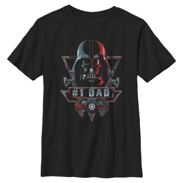 Star Wars - Darth Vader Dad Ranking Score - Father's Day - Kids T-Shirt - Black - Front