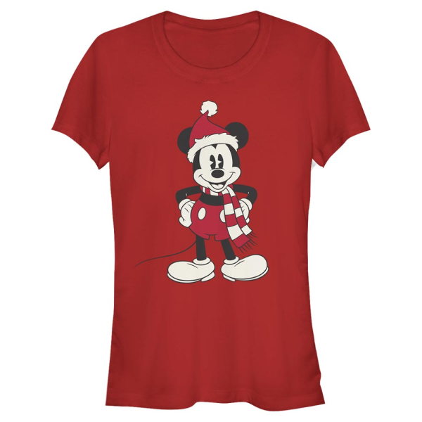 Disney Classics - Mickey Mouse - Mickey Mouse Mickey Hat - Christmas - Women's T-Shirt - Red - Front