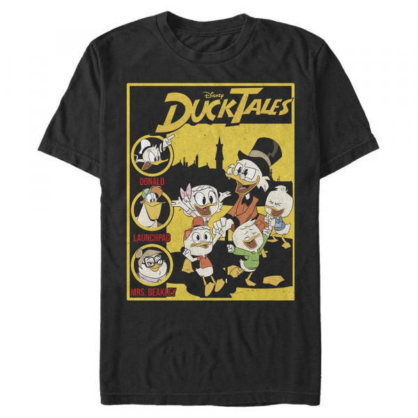 Disney Classics - Ducktales - Skupina DuckTales Cover - Men's T-Shirt - Black - Front