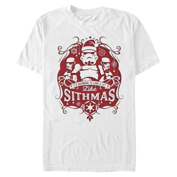 Star Wars - Stormtrooper Trooper Claus - Christmas - Men's T-Shirt - White - Front