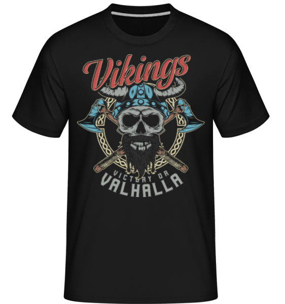 Victory Or Valhalla -  Shirtinator Men's T-Shirt - Black - Front