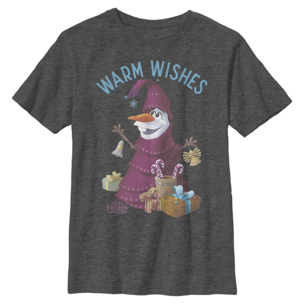 Disney - Frozen - Olaf Wishes - Kids T-Shirt - Heather anthracite - Front